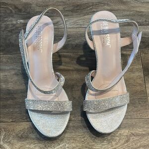 Silver Glitter Women's Sandals
